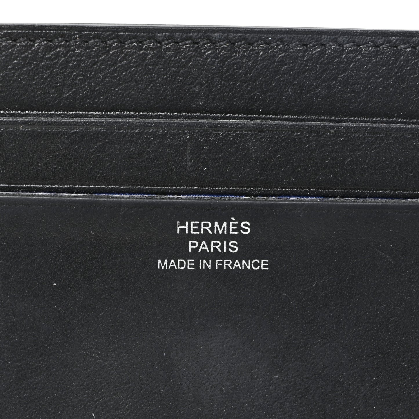 Evercolor Citizen Twill Card Case Black Bleu de France Bleu Saphir