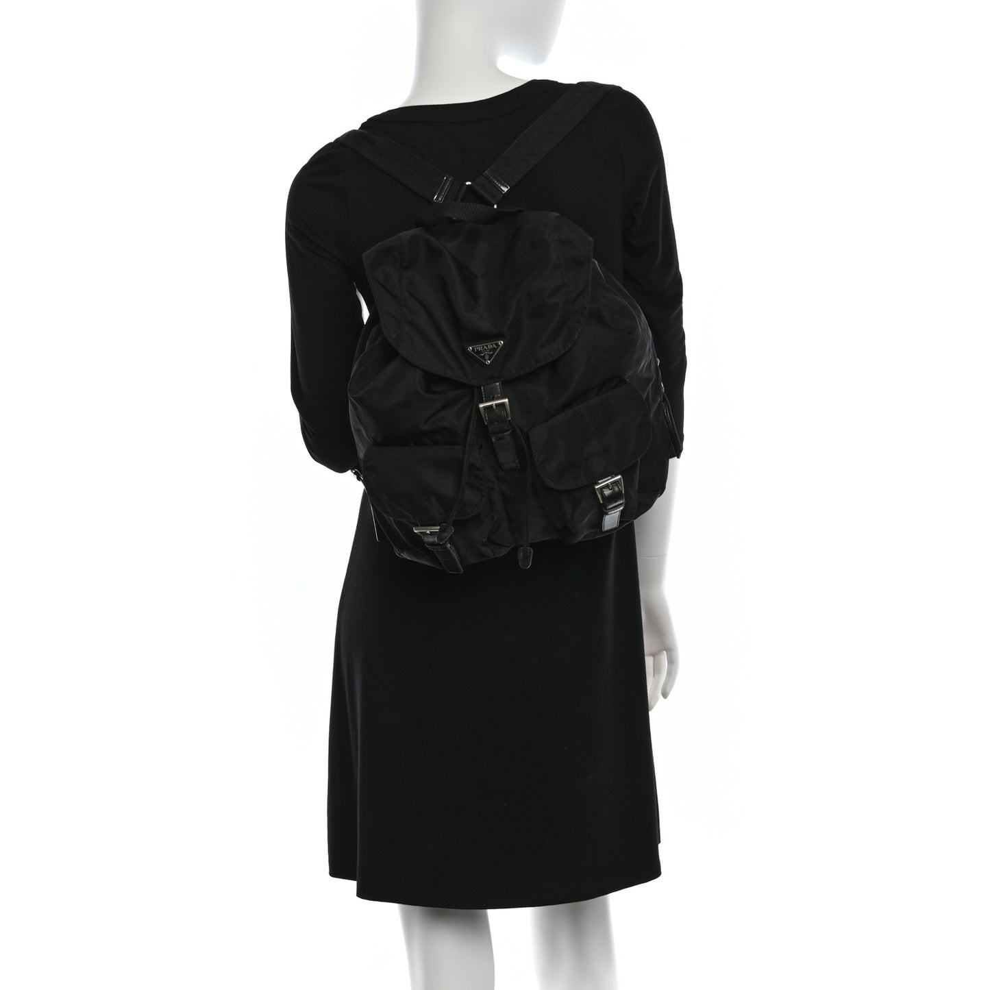 Nylon Vela Medium Backpack Black