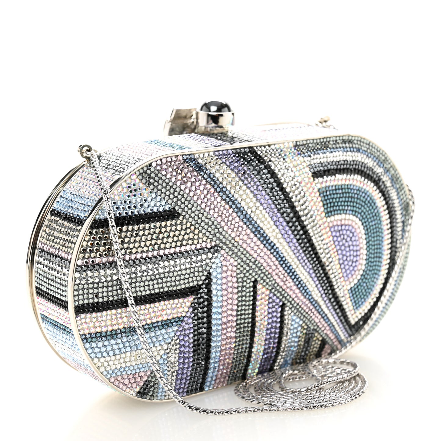 Swarovski Crystal Minaudiere Clutch Multicolor