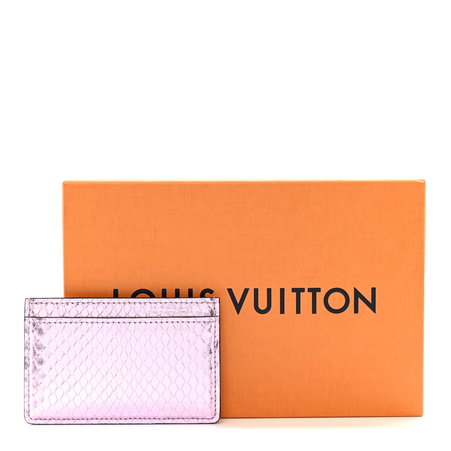Louis Vuitton Metallic Snakeskin Card Holder Pink 7 of 7