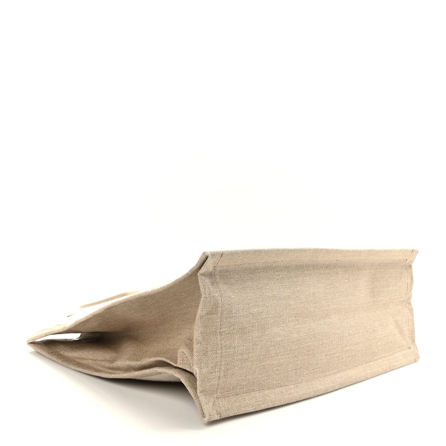 Linen Calfskin Rive Gauche Tote Beige Sea Salt