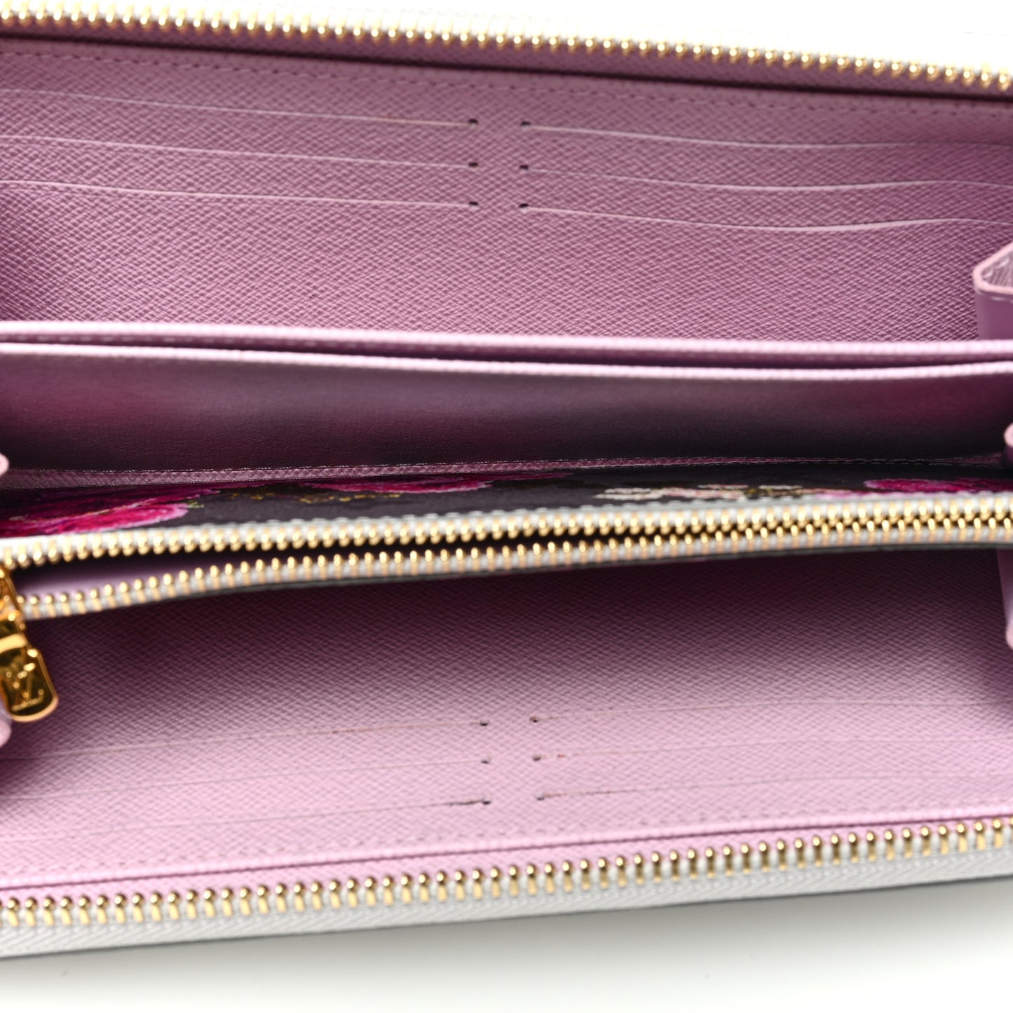 Metallic Monogram LV Garden Zippy Wallet Silver