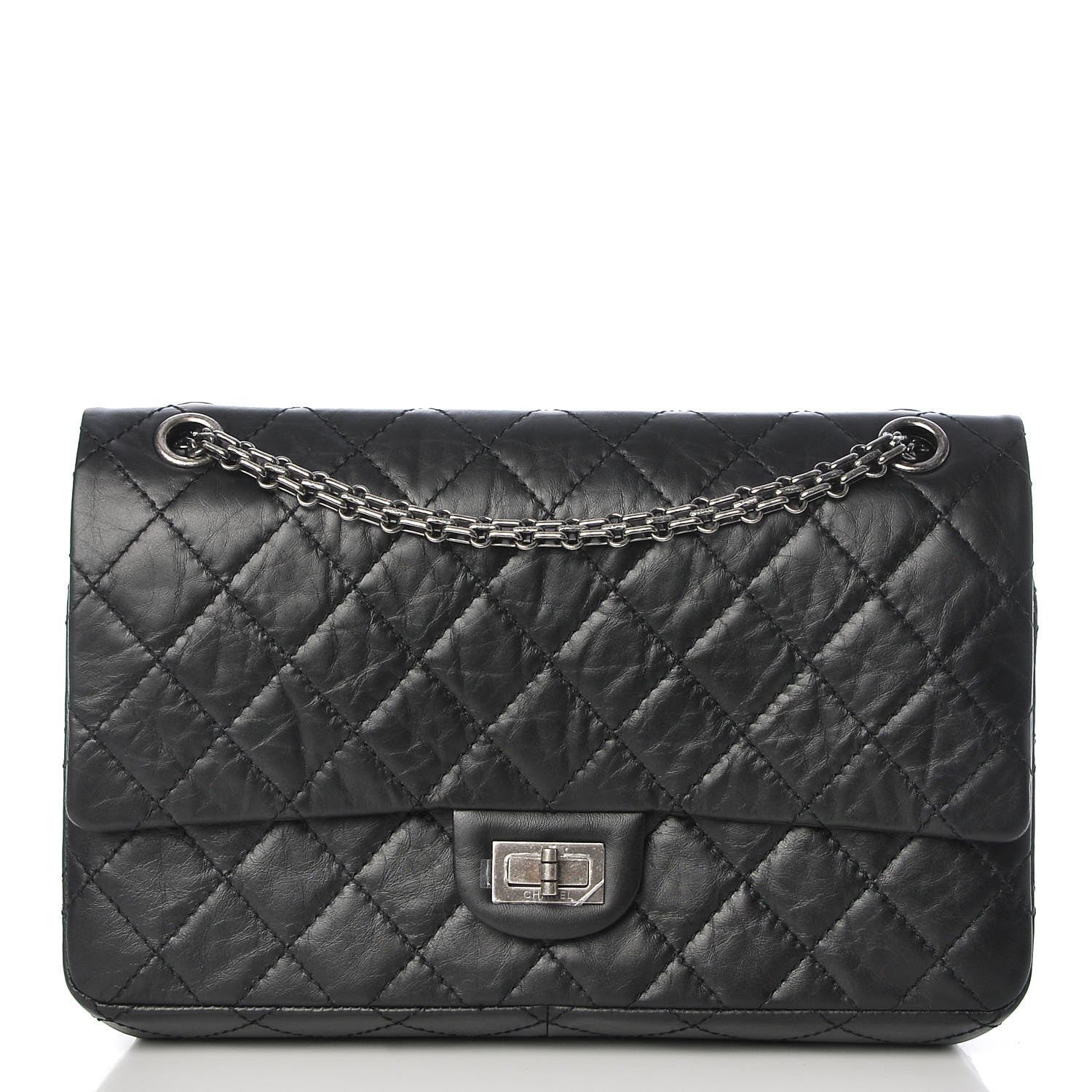 Chanel Aged Calfskin Quilted 2.55 Reissue 226 Flap Black 1 of 8