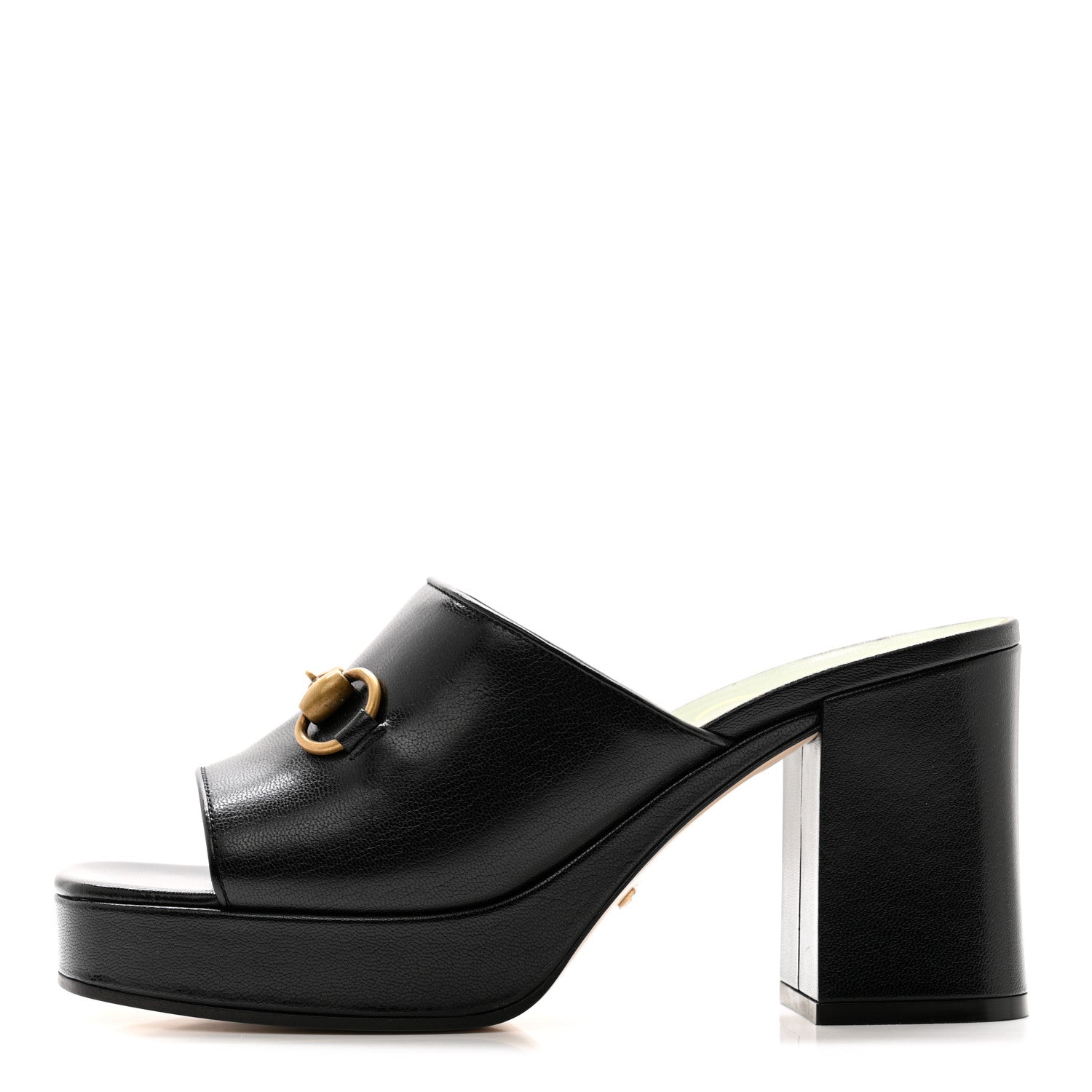 Gucci Granada Kid Houdan Platform Slide Sandals 37.5 Black 1 of 10