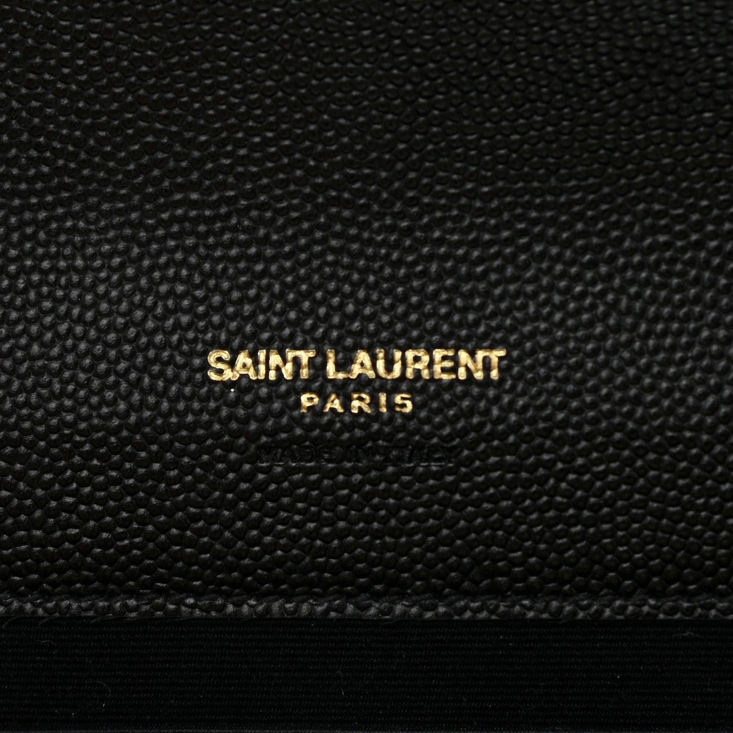 Grain De Poudre Matelasse Chevron Monogram Envelope Clutch Black