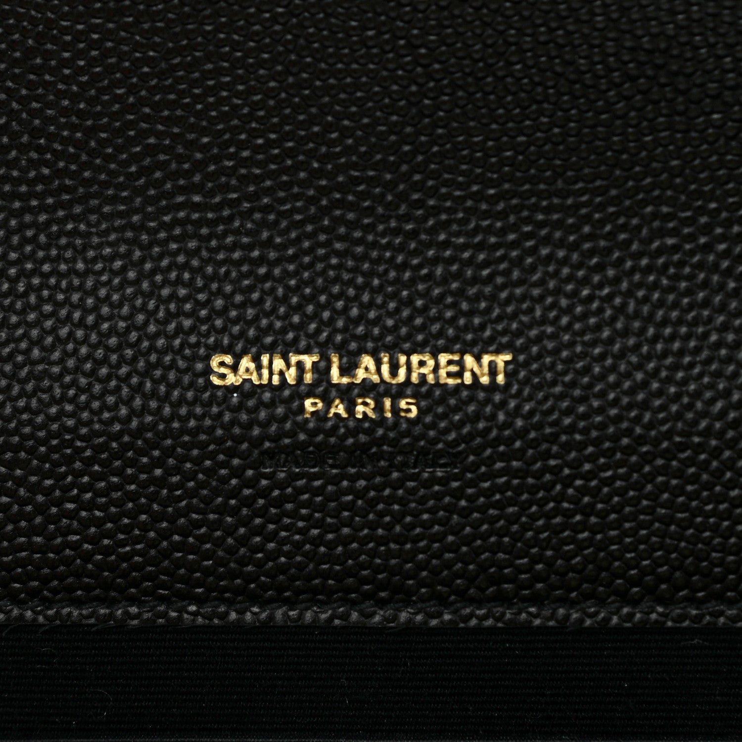 Saint Laurent Grain De Poudre Matelasse Chevron Monogram Envelope Clutch Black 6 of 7