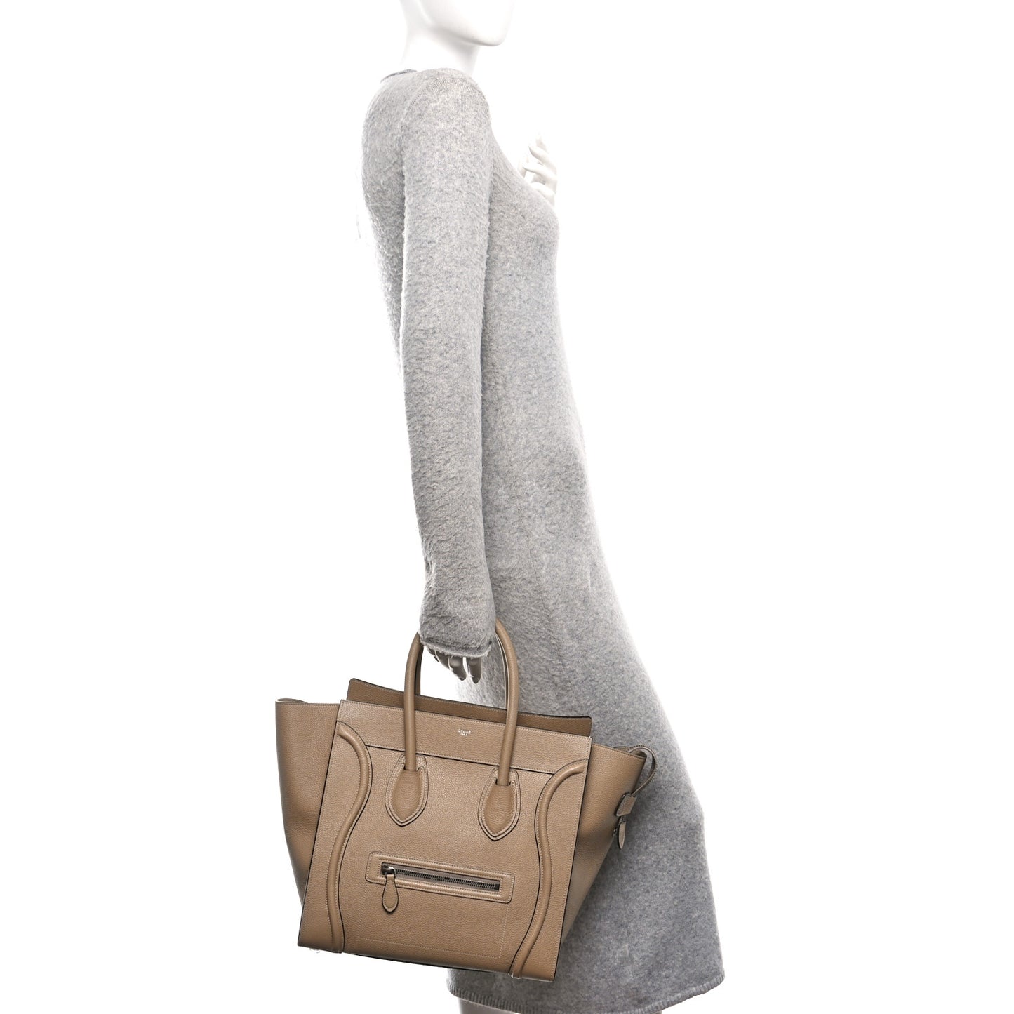 Drummed Calfskin Mini Luggage Dune
