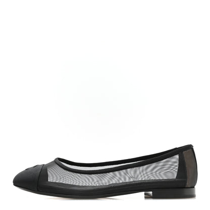 Chanel Mesh CC Ballerina Flats 40.5 Black 1 of 8