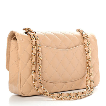 Chanel Caviar Quilted Medium Double Flap Beige Clair 3 of 9