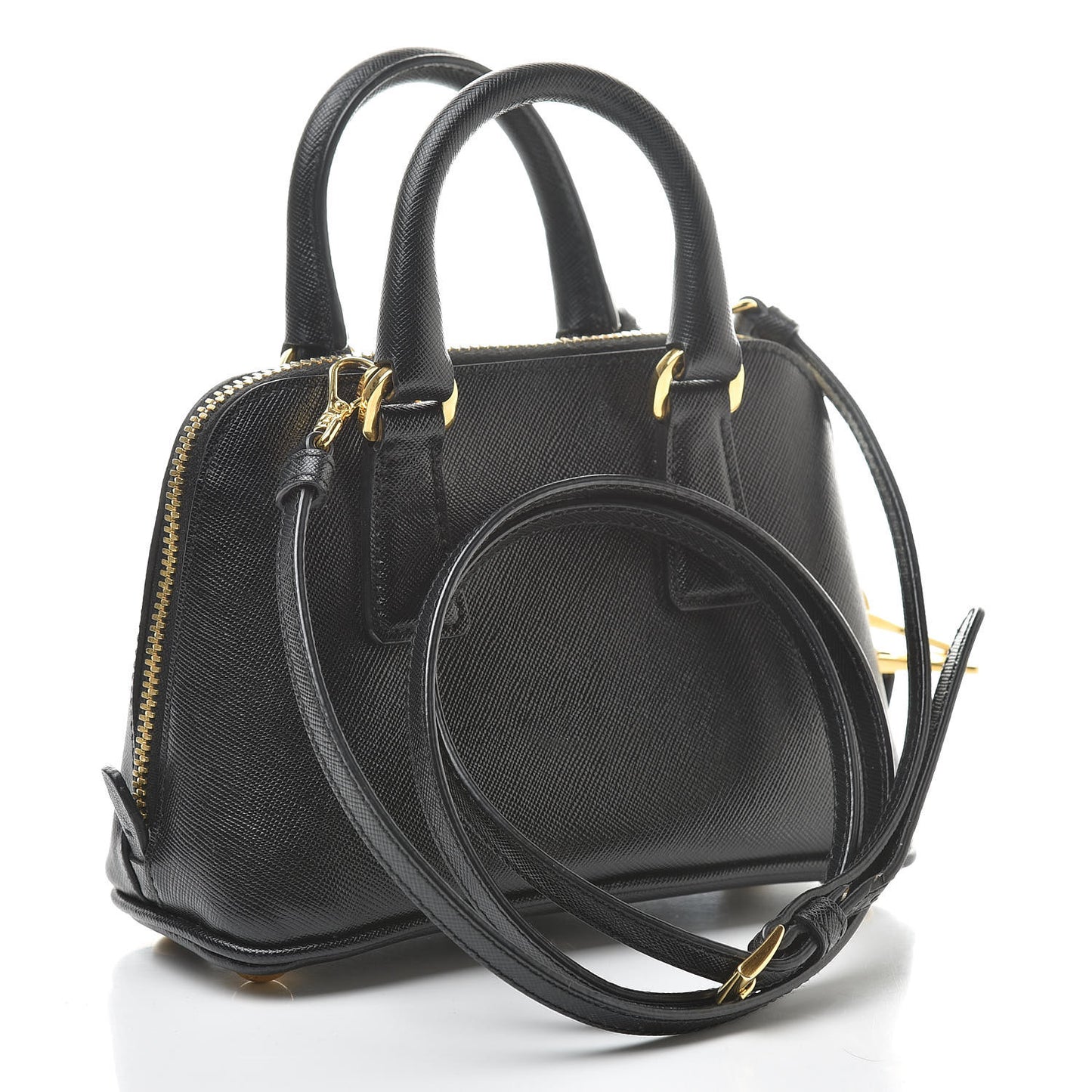 Saffiano Lux Mini Promenade Tote Black
