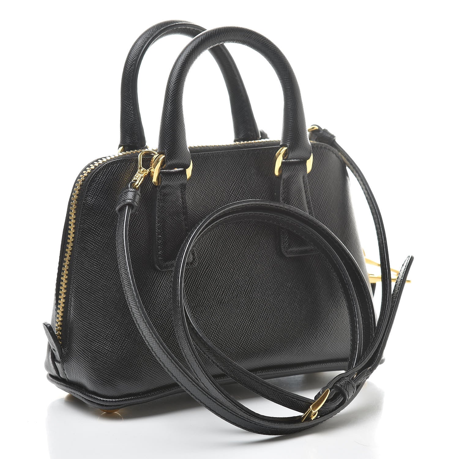 Prada Saffiano Lux Mini Promenade Tote Black 3 of 11