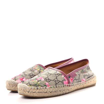 Gucci GG Supreme Monogram Blooms Espadrilles 36.5 Beige Multicolor Dry Rose 3 of 11