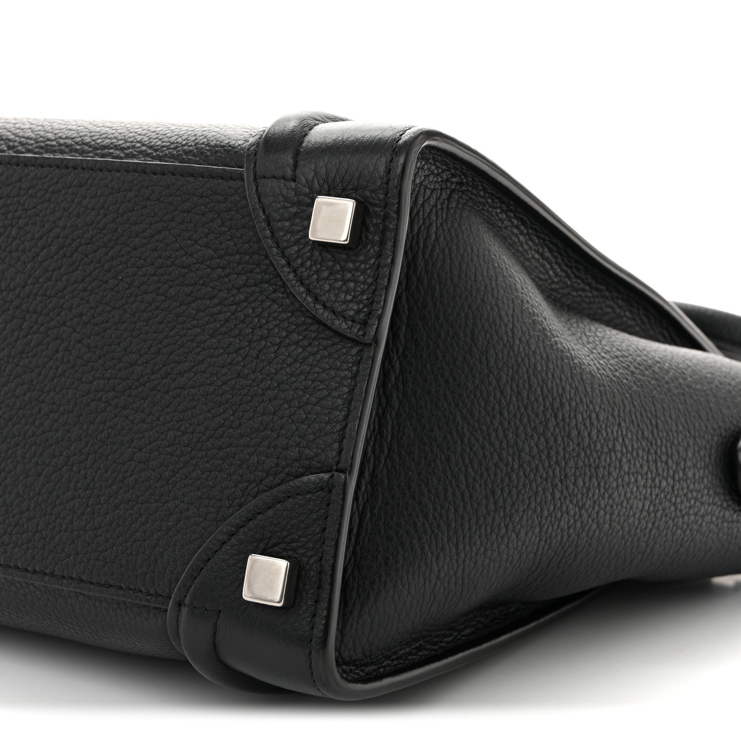 Celine Drummed Calfskin Micro Luggage Black 10 of 10