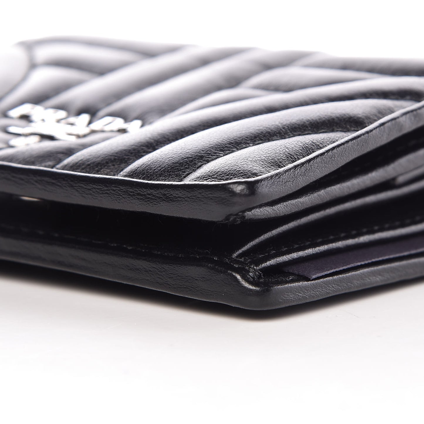 Soft Calfskin Impunture Diagramme Wallet Black