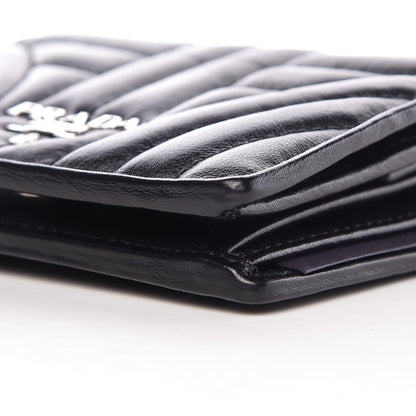 Prada Soft Calfskin Impunture Diagramme Wallet Black 9 of 10