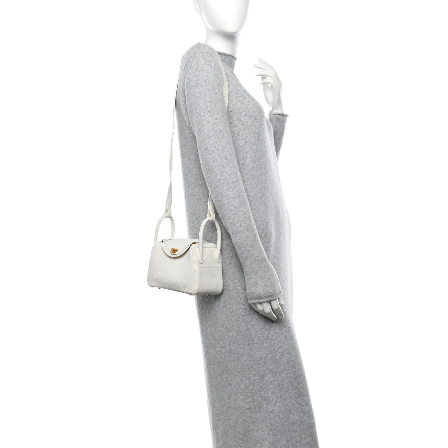 Taurillon Clemence Mini Lindy 20 New White