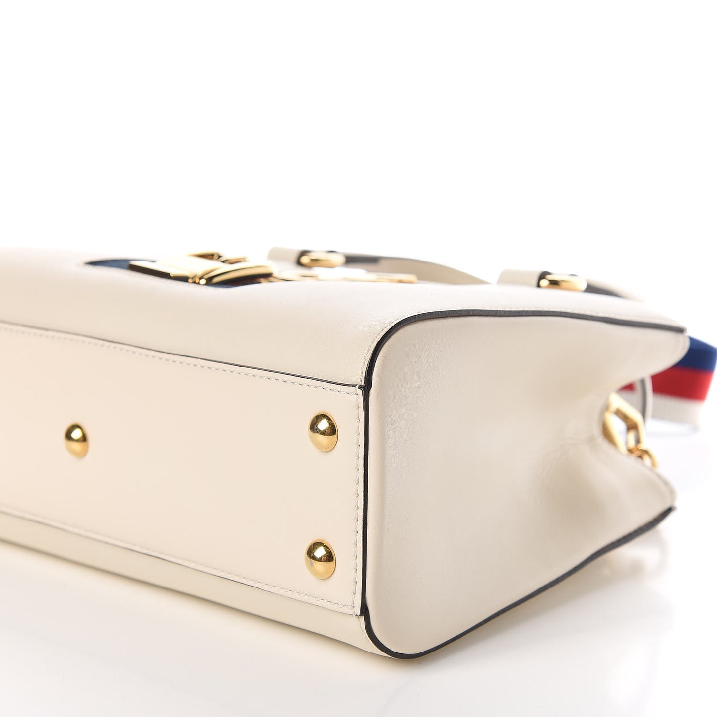 Calfskin Medium Sylvie Top Handle Tote White