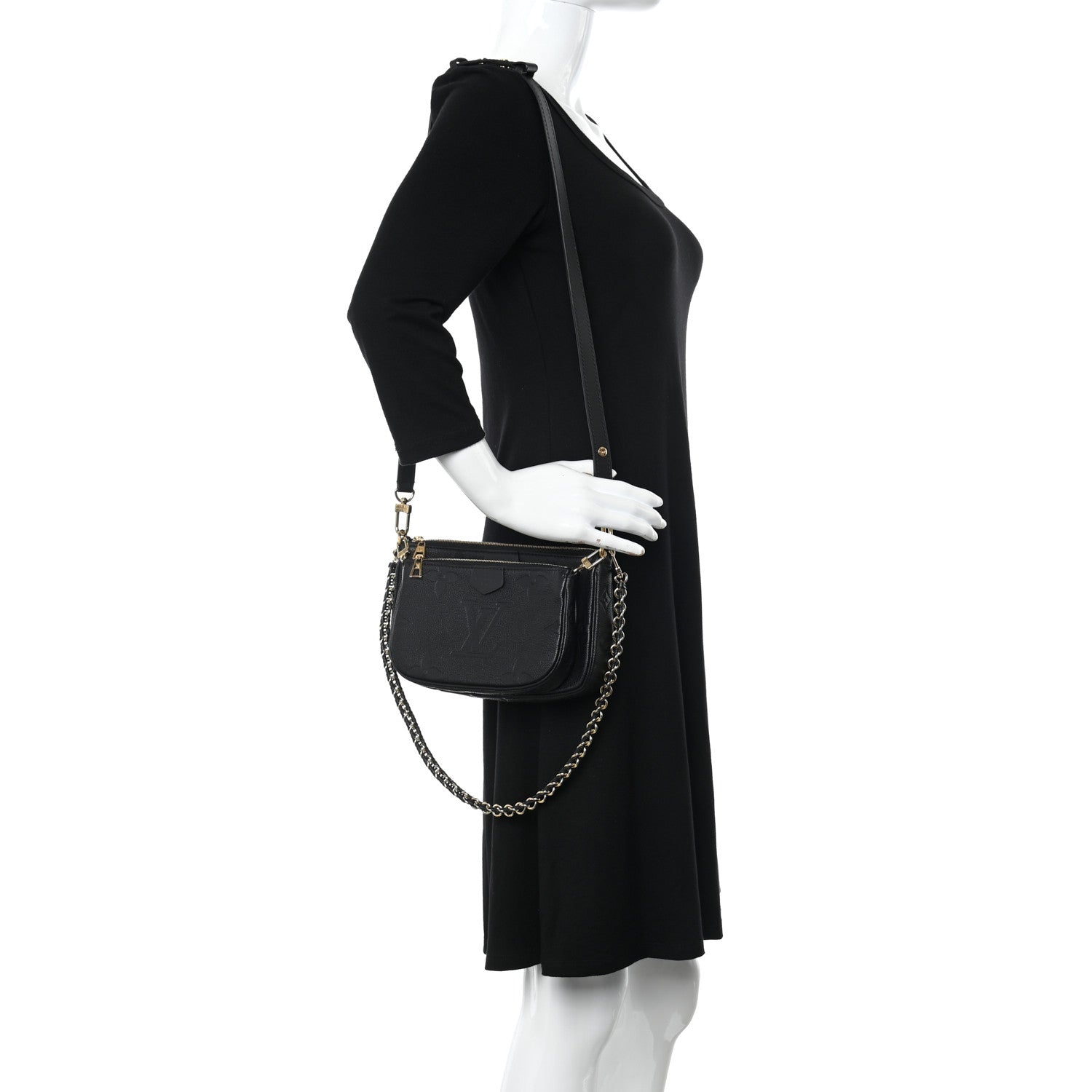 Louis Vuitton Empreinte Monogram Giant Multi Pochette Accessories Black 2 of 9