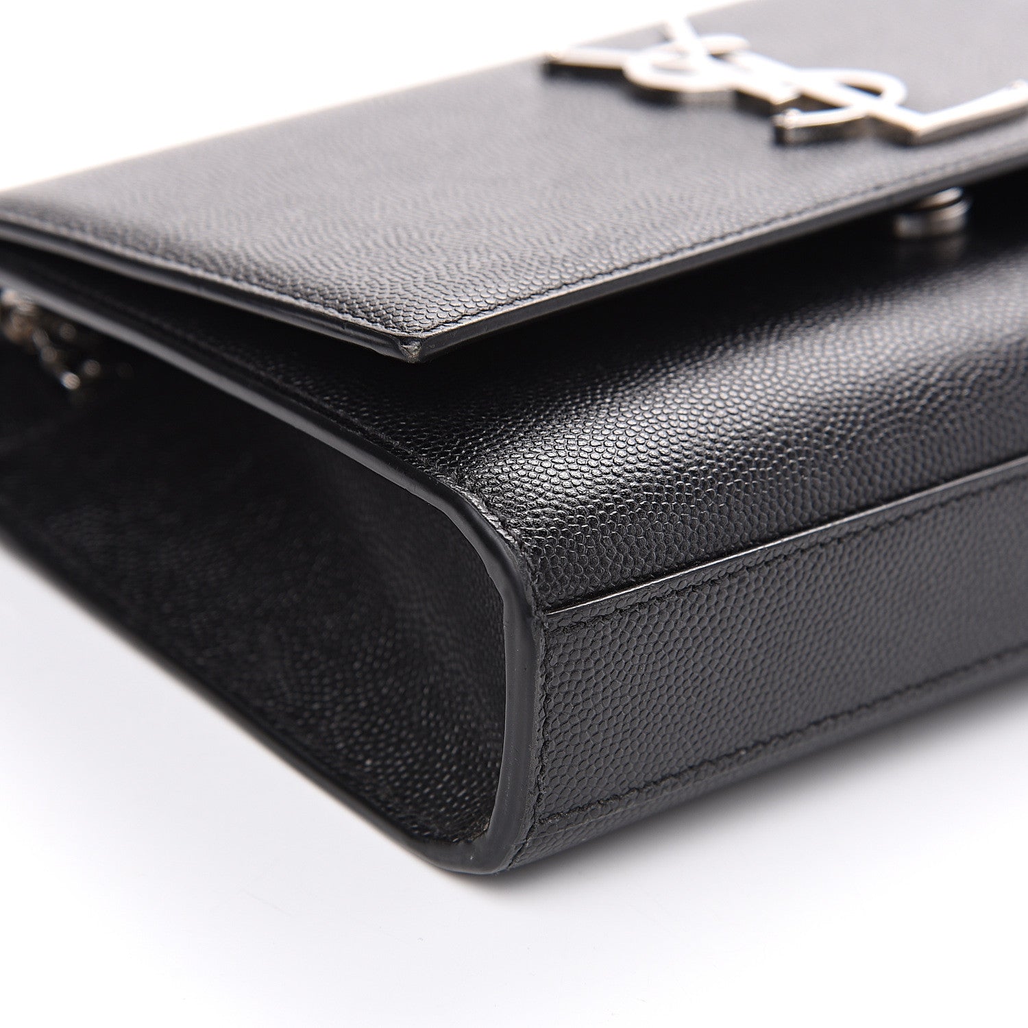 Saint Laurent Grain De Poudre Small Monogram Kate Satchel Black 7 of 14
