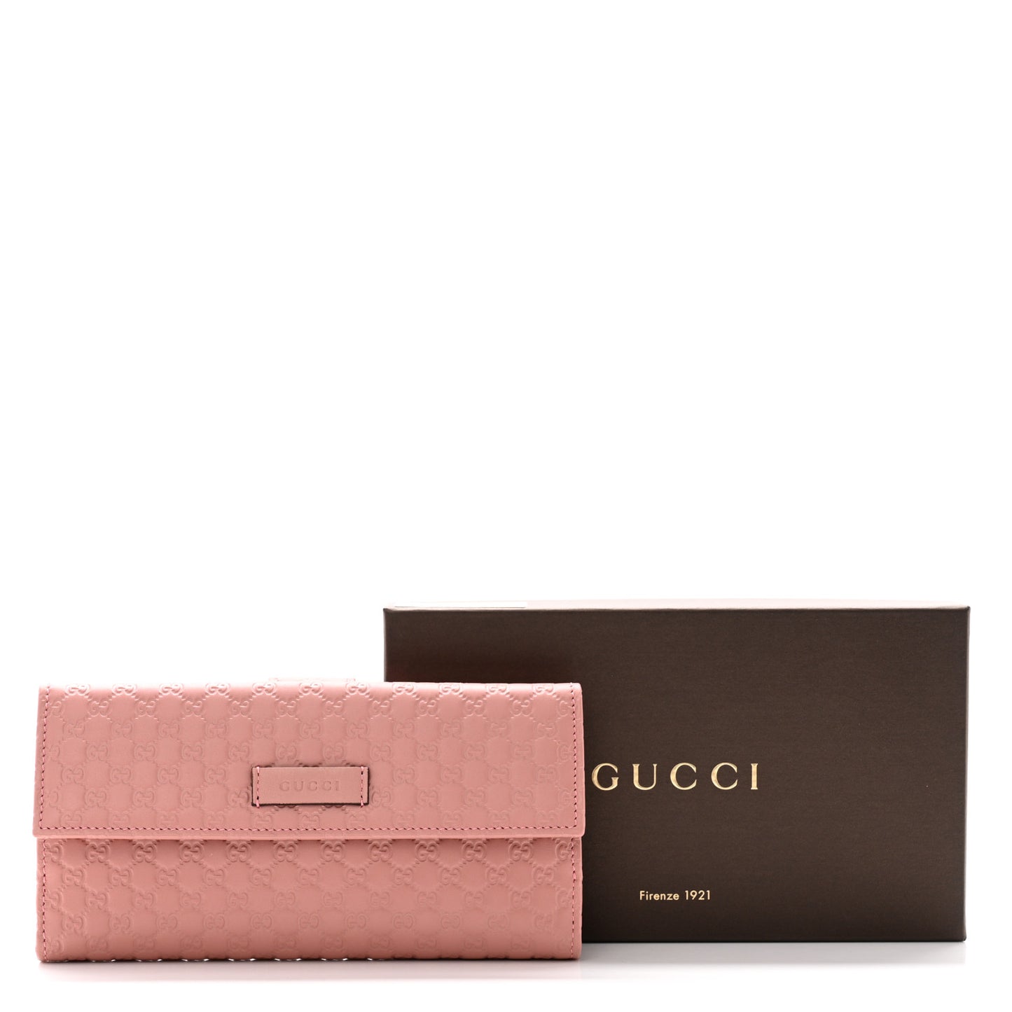 Microguccissima Continental Flap Wallet Soft Pink