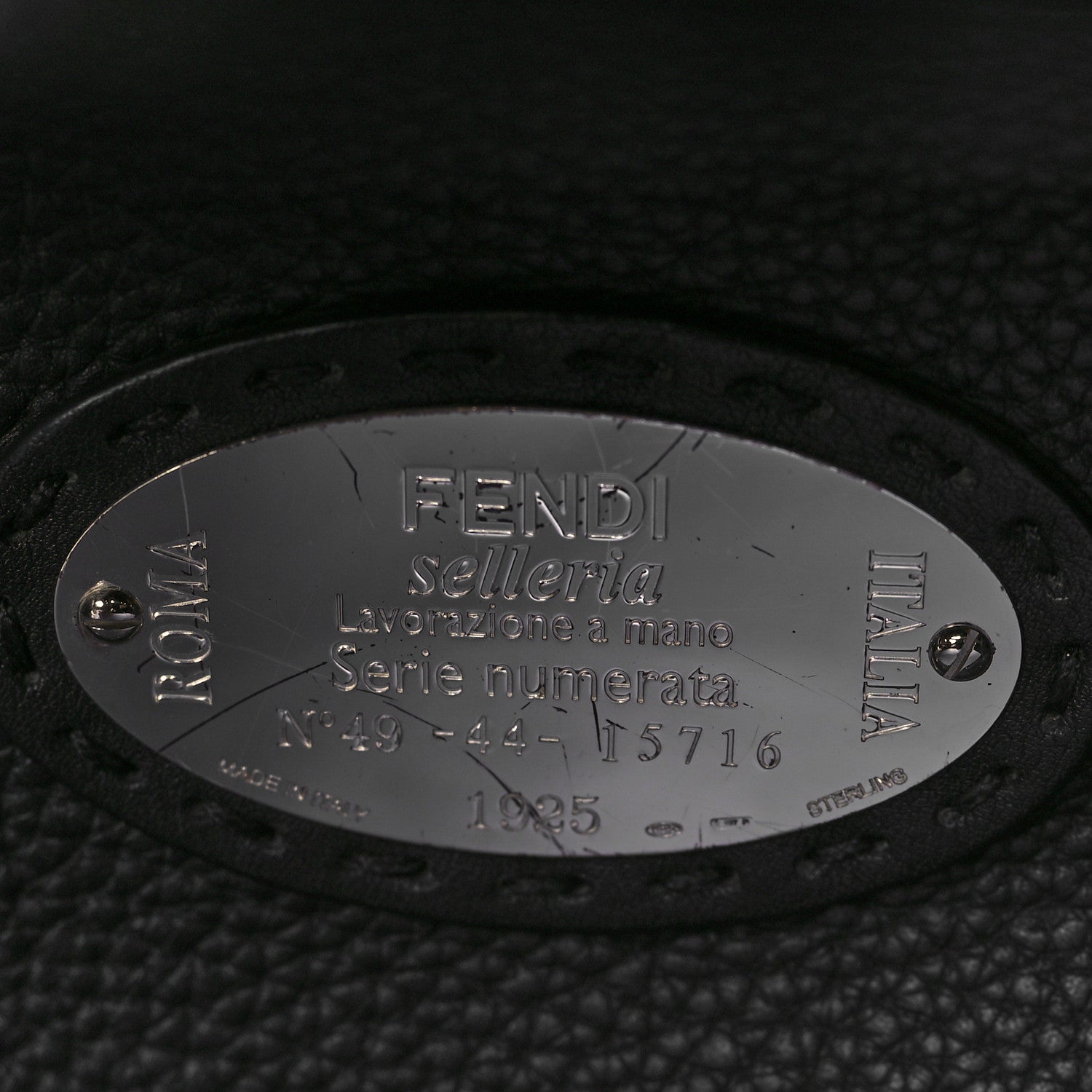 Fendi Cuoio Romano Selleria Monster Eyes Inlay Large Mens Peekaboo Iconic Essential Satchel Black Sunflower 8 of 11