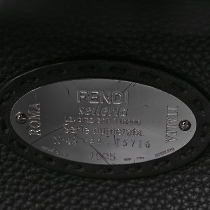 Fendi Cuoio Romano Selleria Monster Eyes Inlay Large Mens Peekaboo Iconic Essential Satchel Black Sunflower 8 of 11