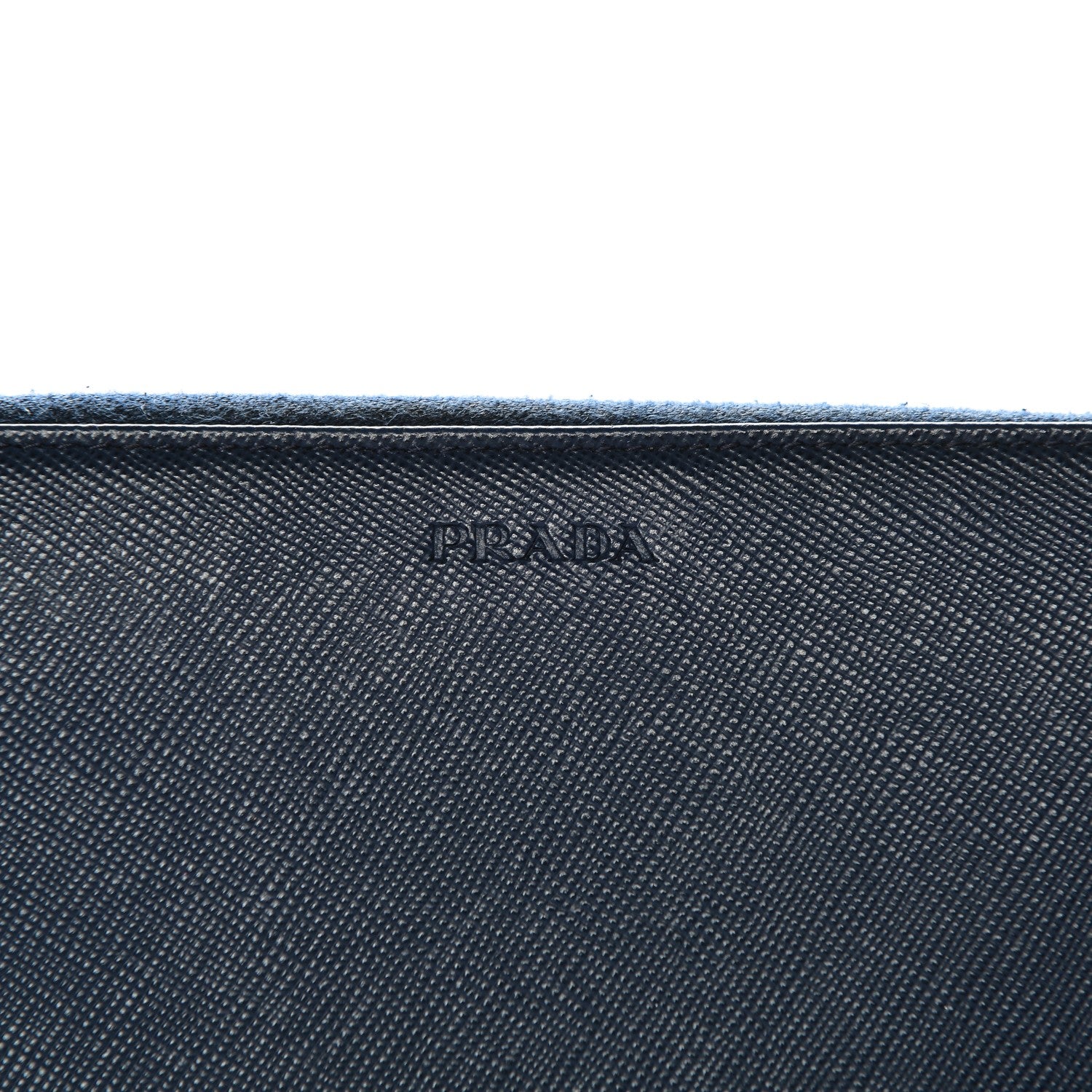 Prada Saffiano Large Zip Around Travel Wallet Bleuette 7 of 8