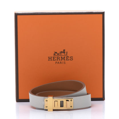 Hermes Swift Mini Dog Double Tour Bracelet T2 Gris Perle 6 of 6