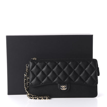 Chanel Caviar Quilted Classic Pouch With Handle Black 8 of 8