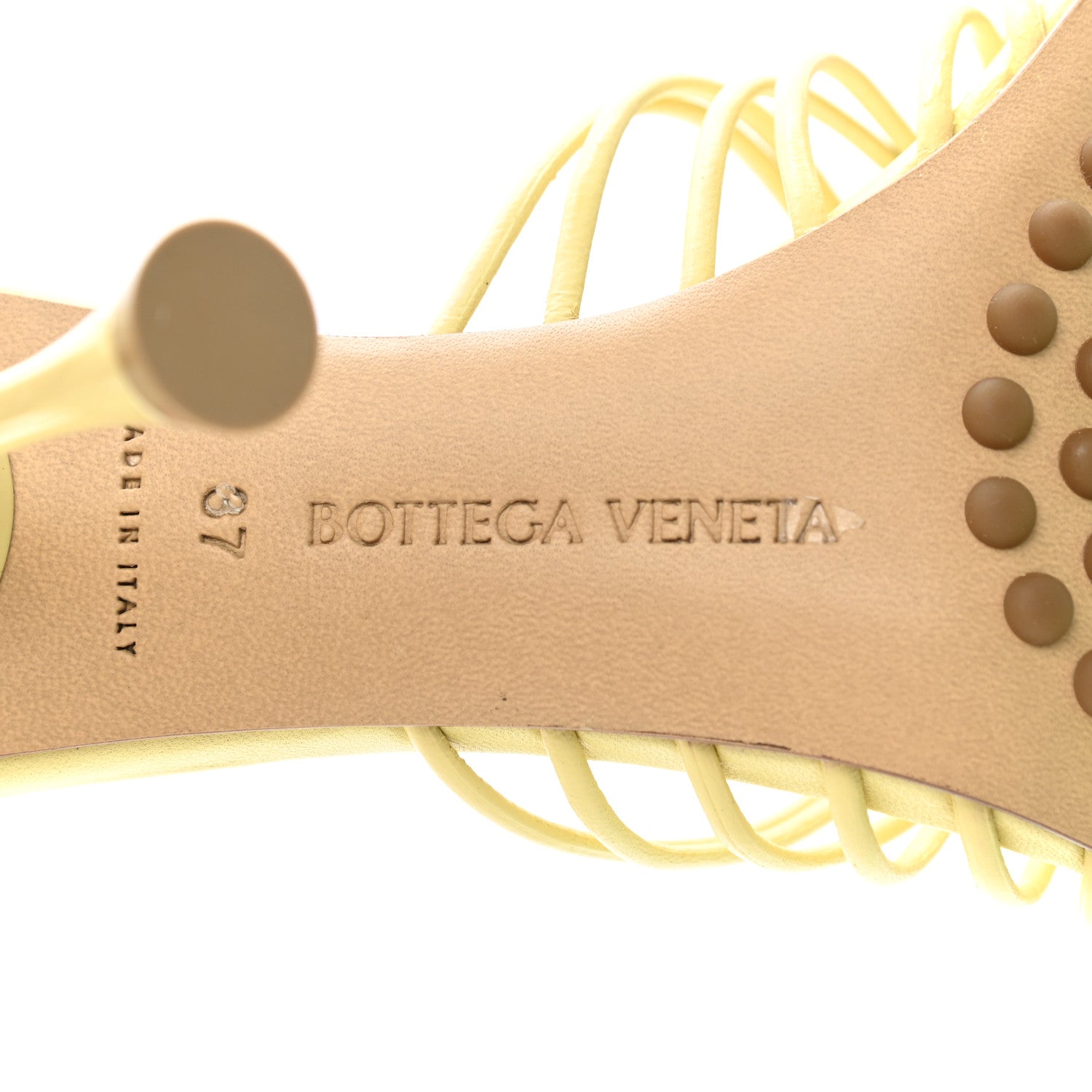 Bottega Veneta Nappa Dot Ankle Tie Sandals 37 Moon Beam 7 of 9