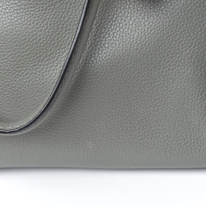 Alexander McQueen Pebbled Calfskin Small Skull Padlock Zip Around Tote Dark Grey 11 of 21