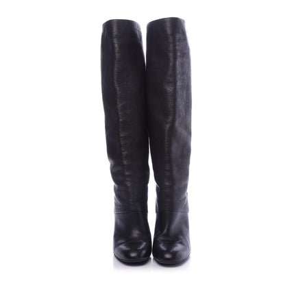 Saint Laurent Knee High Boots 38 Black 2 of 9
