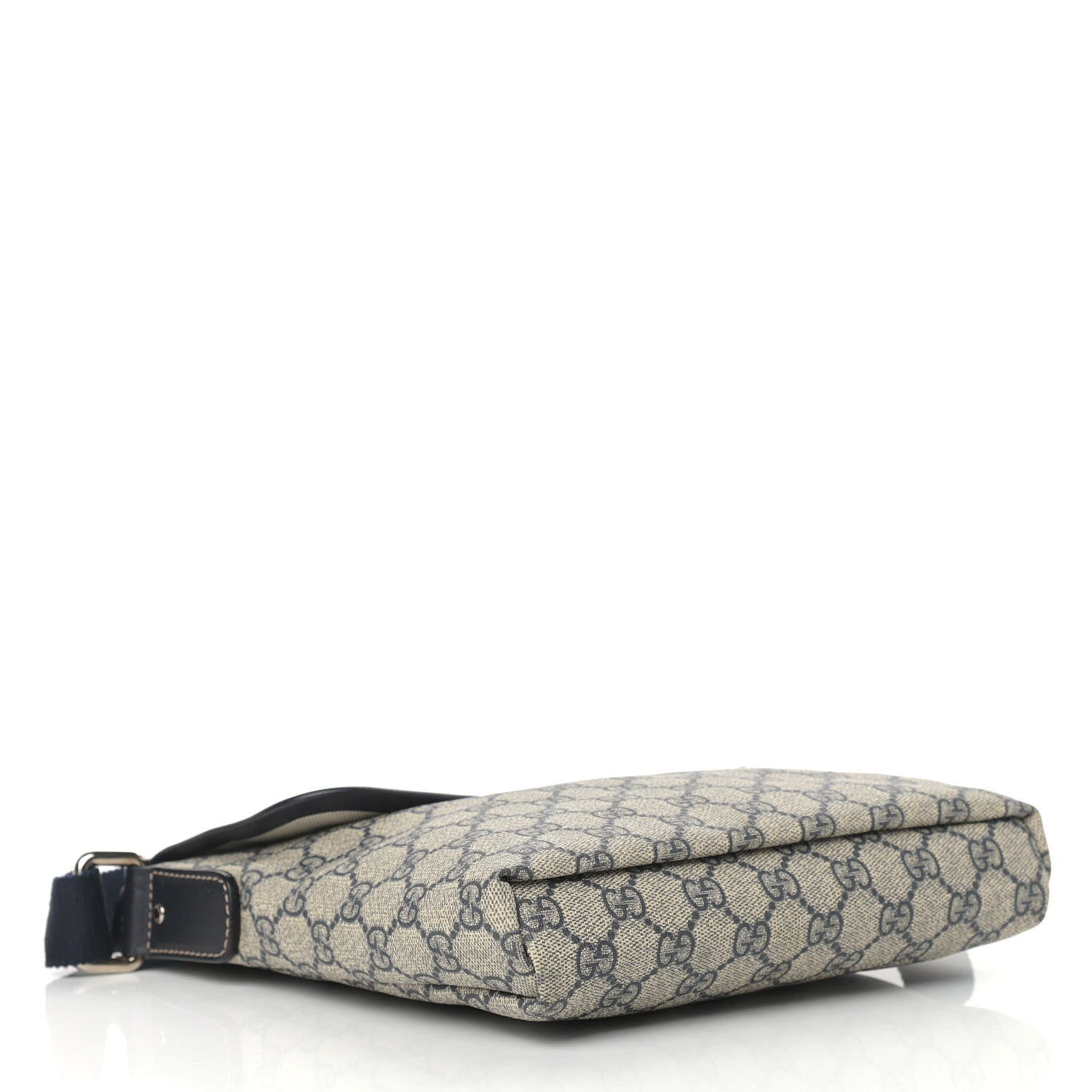 Gucci GG Plus Monogram Sellieria Calfskin Small Flap Messenger Bag Beige Blue 4 of 10