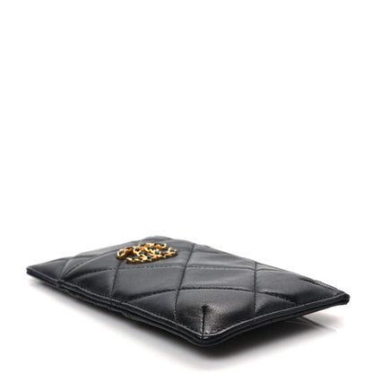 Chanel Lambskin Quilted Chanel 19 Phone and Card Holder Black 4 of 7
