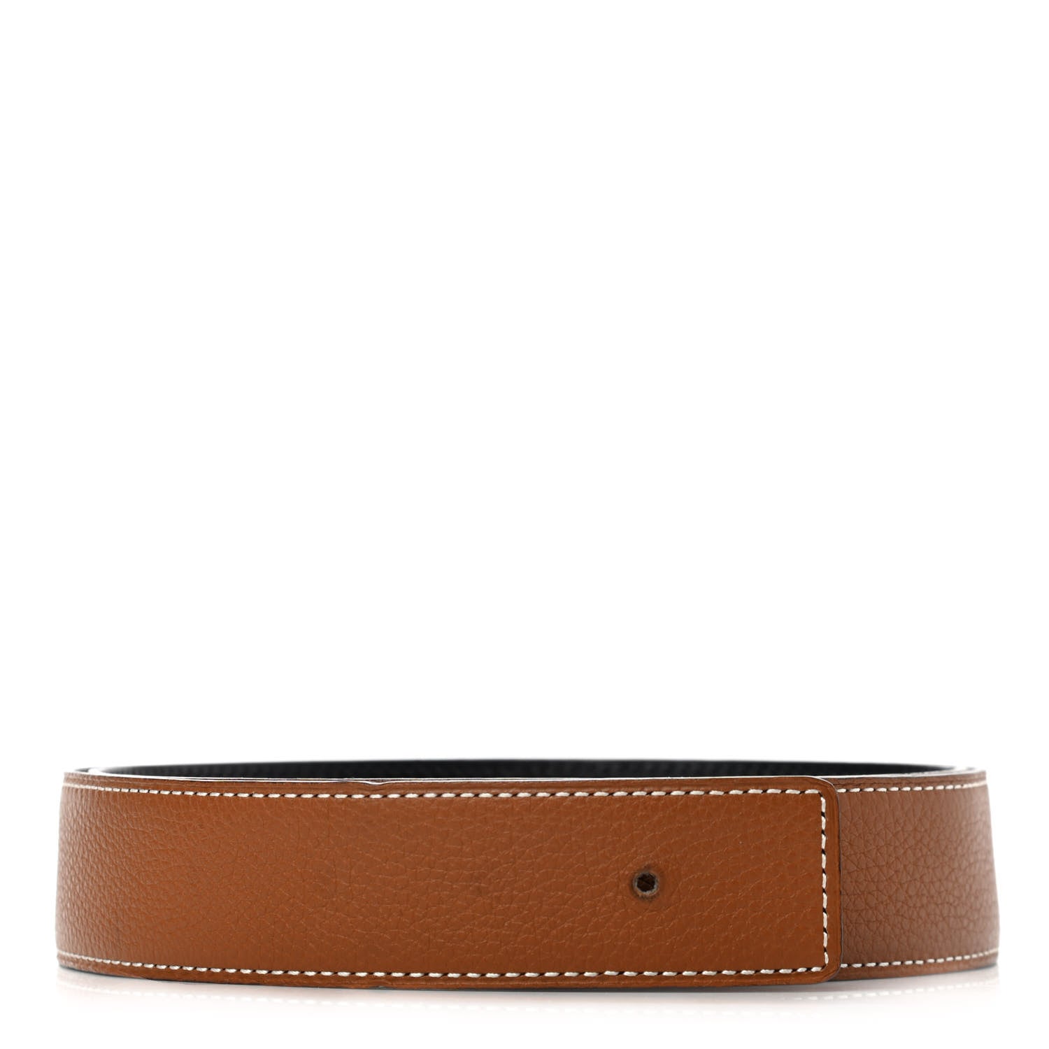 Hermes Box Togo 32mm Belt Strap 85 Black Gold 1 of 7