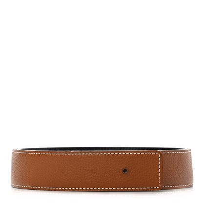 Hermes Box Togo 32mm Belt Strap 85 Black Gold 1 of 7