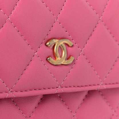 Chanel Lambskin Quilted Pearl Crush Clutch With Chain Pink 12 of 14