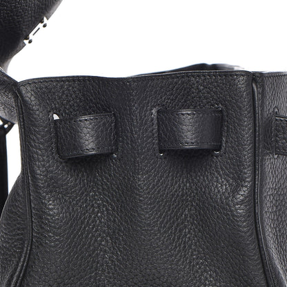 Hermes Taurillon Clemence Shoulder Kelly 40 Black 18 of 29