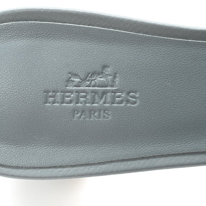 Hermes Epsom Oasis Sandals 37.5 Gris Antarctique 6 of 11