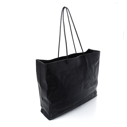 Balenciaga Calfskin Logo Shopping L Tote Black White 2 of 9