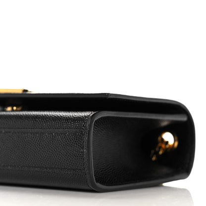 Saint Laurent Grain De Poudre Small Monogram Kate Satchel Black 9 of 9