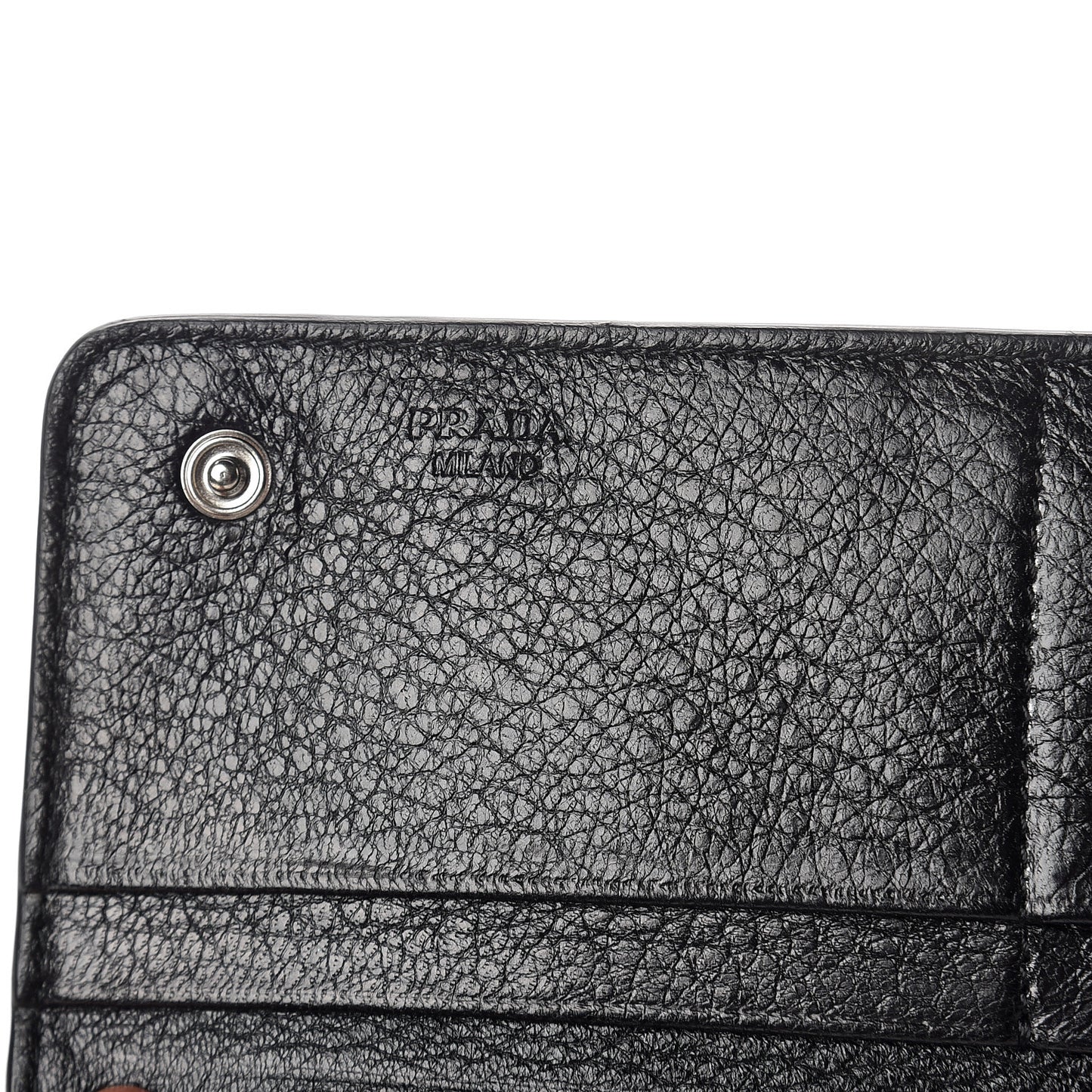 Vitello Daino Continental Flap Wallet Black