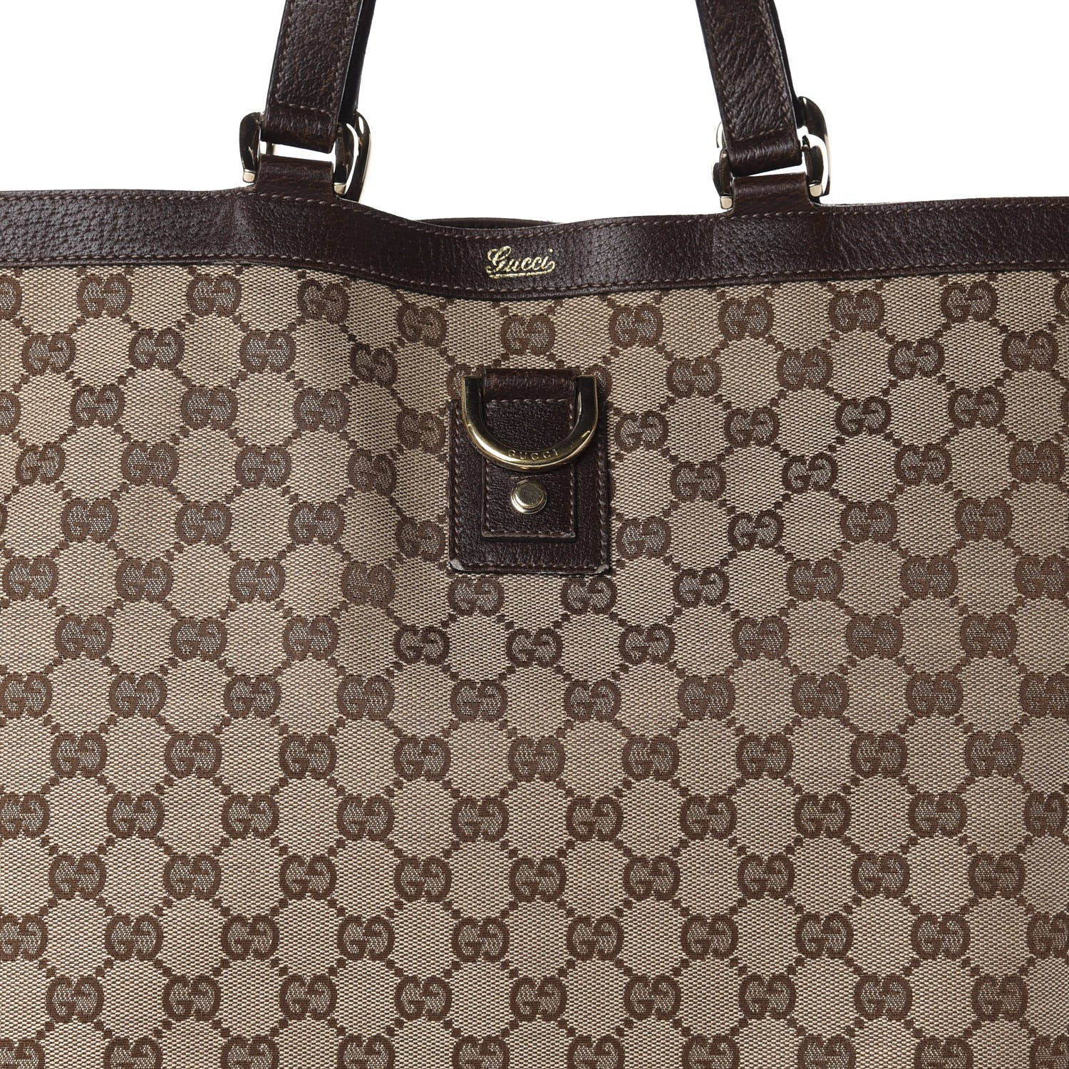 Gucci Monogram Abbey Tote Dark Brown 9 of 9