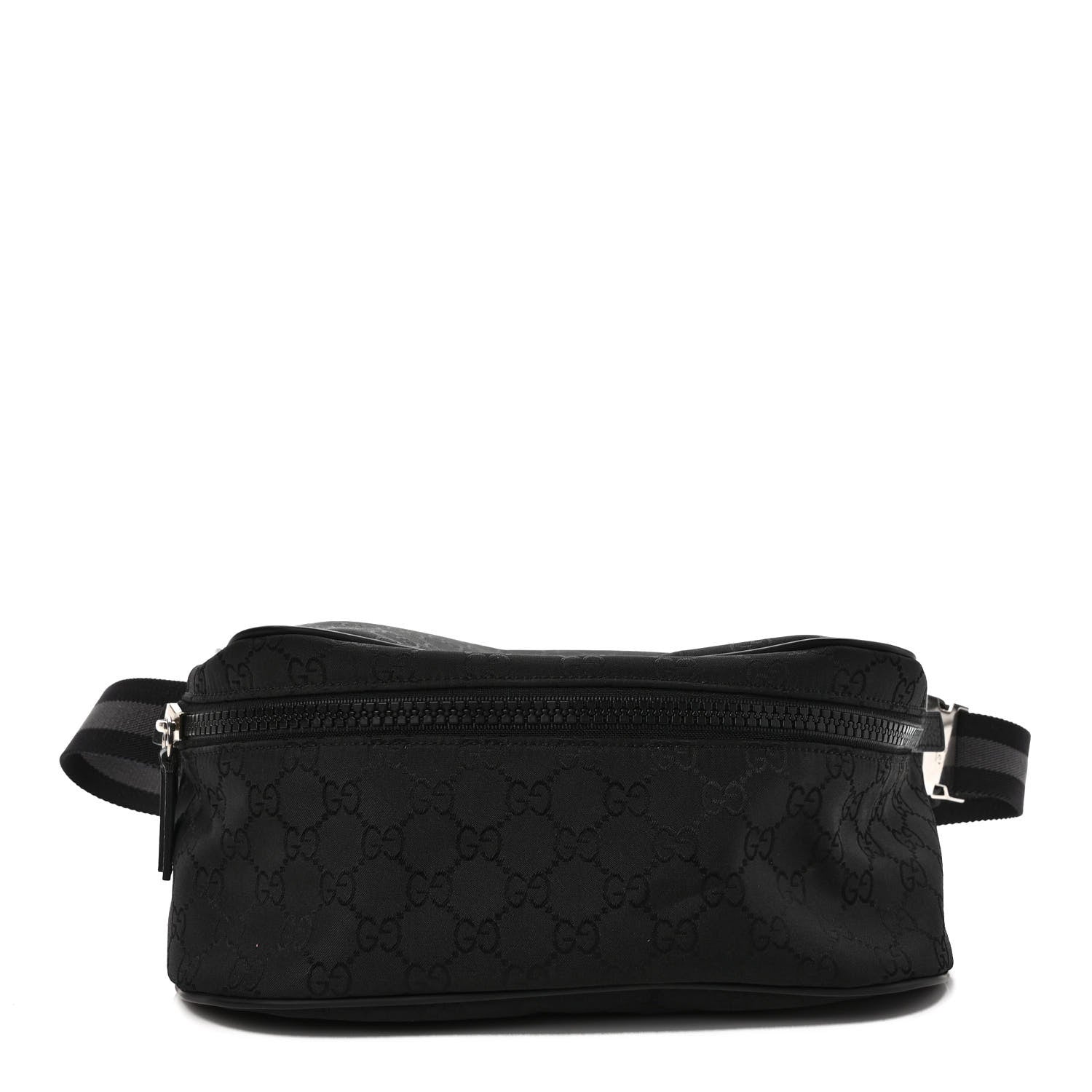 Gucci Nylon Monogram Fanny Pack Belt Bag Black 1 of 8