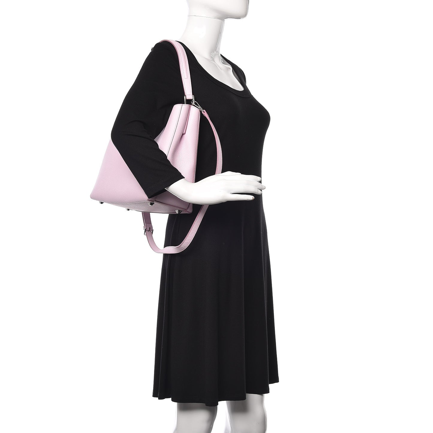 Grained Calfskin Sarah Medium Visetos Hobo Pale Mauve