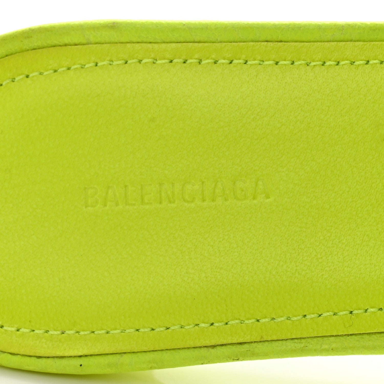 Balenciaga Agneau Arena Cagole 50mm Slide Sandals 39 Fluo Yellow 7 of 13