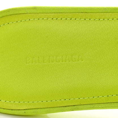 Balenciaga Agneau Arena Cagole 50mm Slide Sandals 39 Fluo Yellow 7 of 13