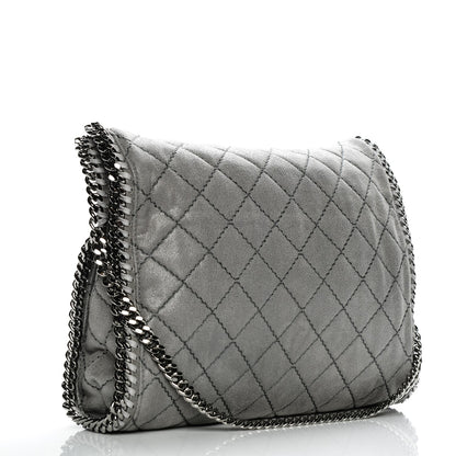Stella McCartney Shaggy Deer Quilted Fold Over Falabella Tote Light Grey 3 of 7