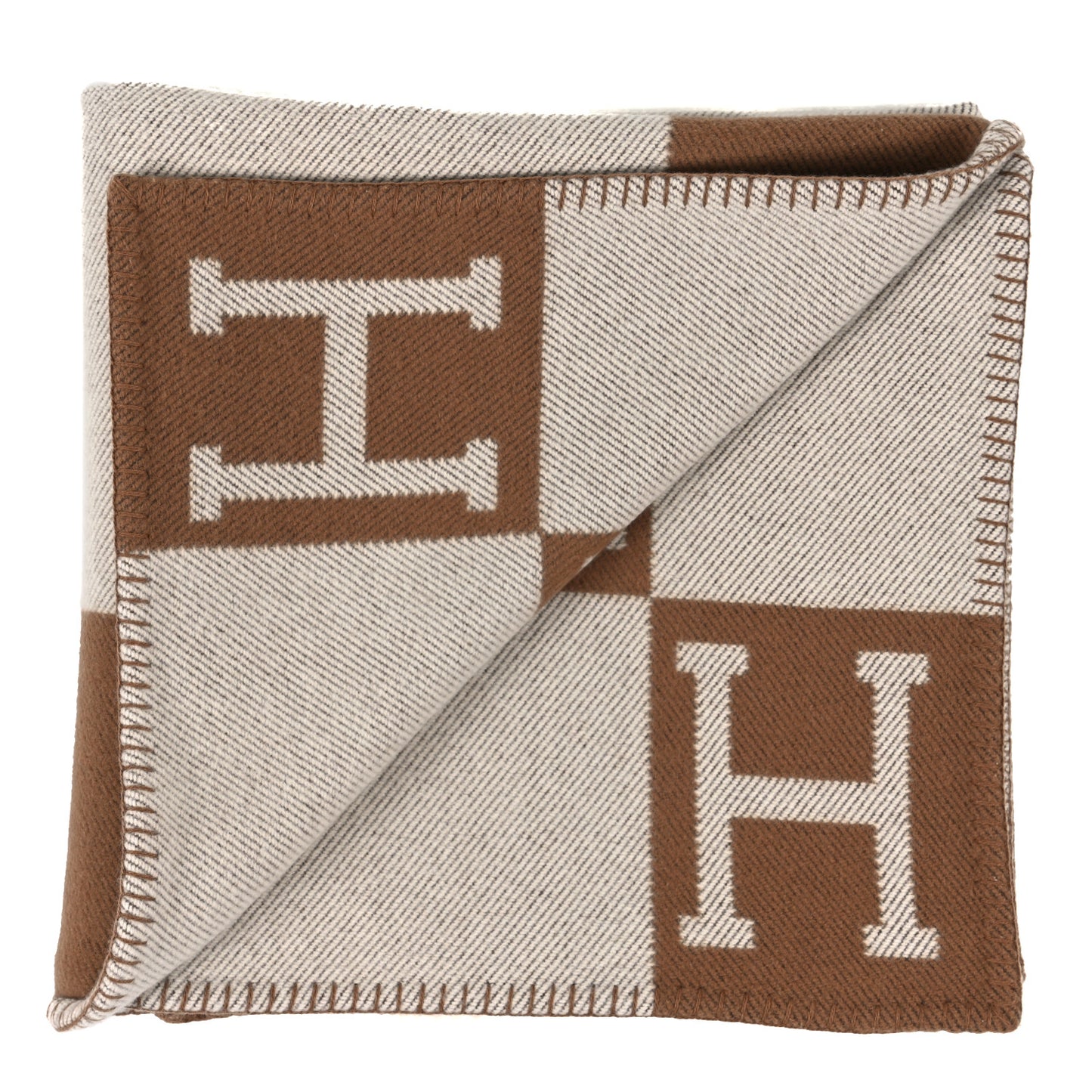 Wool Cashmere Avalon Blanket Ecru Camel