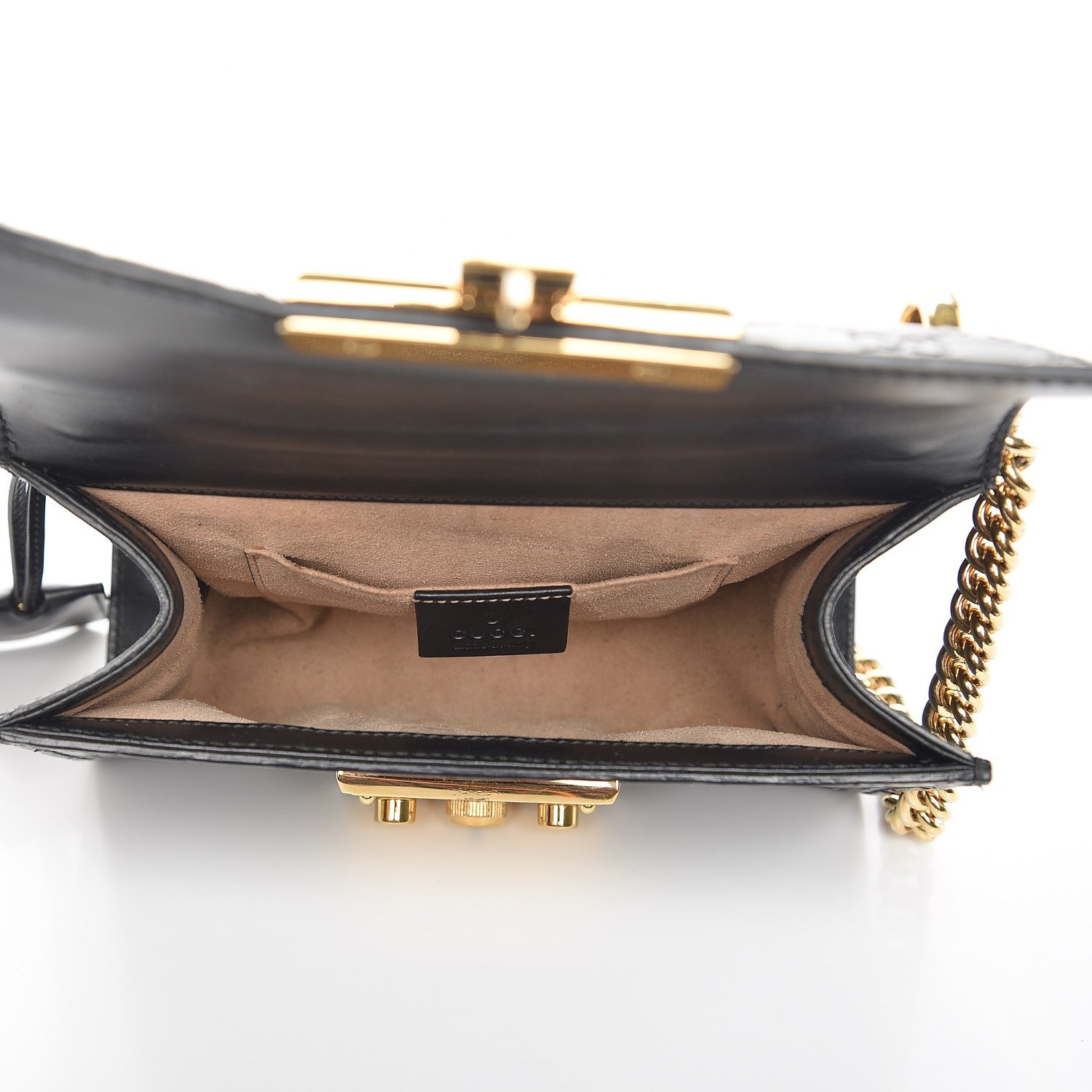 Gucci Guccissima Small Padlock Shoulder Bag Black 6 of 9
